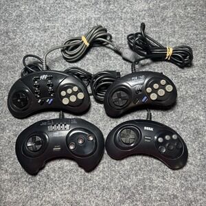 Lot of 3 3rd Party & 1OEM Sega Genesis Saturn Controllers Tested 4 Total